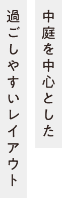 中庭を中心とした過ごしやすいレイアウト